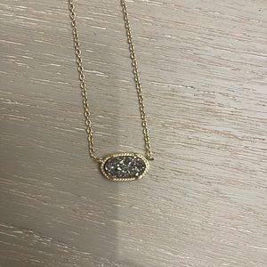 Kendra Scott necklace  gold with silver/ "diamond" center